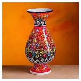 Ваза "Рельеф красный" 30 см