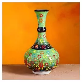 Ваза "Рельеф зеленый" 20 см