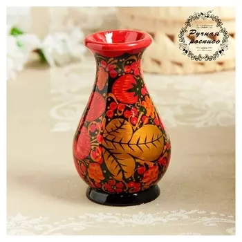 Ваза «Ягодка», 8×8×12 см, хохлома