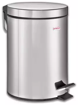 Ведро-контейнер для мусора (Урна) с педалью лайма "Classic", 5 л, зеркальное, нержавеющая сталь, со съемным внутренним ведром, 232260