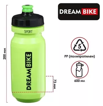 Велофляга Dream Bike 600 мл, цвет зелёный