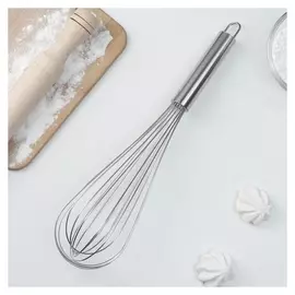 Венчик кулинарный Konfinetta «Сильвер», струна 1,3 мм, 37×8×8 см
