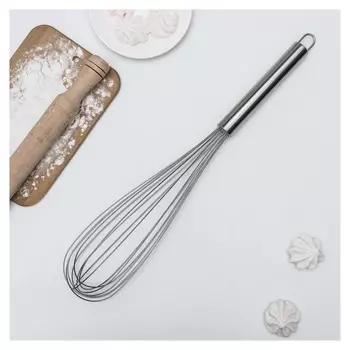 Венчик кулинарный Konfinetta «Сильвер», струна 1,3 мм, 52×8,5×8,5 см, цвет серебристый