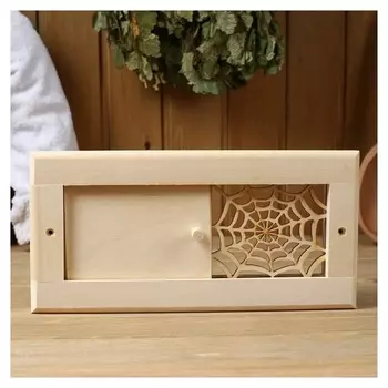 Вентиляционная крышка, 28х12см, с задвижкой