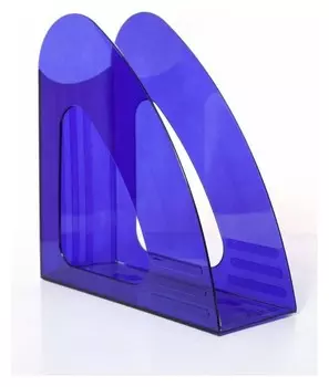 Вертикальный накопитель Attache 90мм прозрачный синий