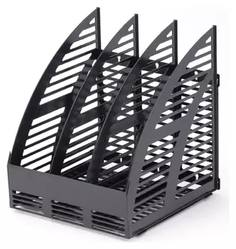 Вертикальный накопитель Attache сборный 3 отделения 240мм черный