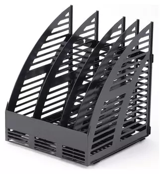 Вертикальный накопитель Attache сборный 4 отделения 240мм черный