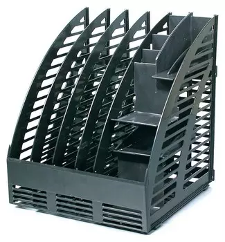 Вертикальный накопитель Attache сборный 4 отделения по 40мм+орган. черн