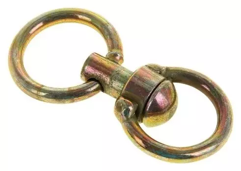 Вертлюг большой с кольцом, общая длина 9,3см, диаметр кольца 4,3см, толщина проволоки 0,6см