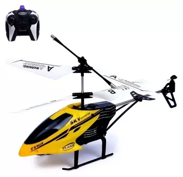 Вертолет радиоуправляемый «Пилотаж», работает от батареек, цвет жёлтый