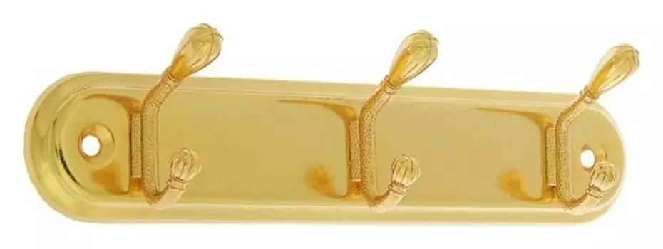 Вешалка 3-х местная Kv303gp, цвет золото