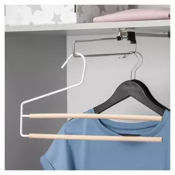 Вешалка для брюк и юбок Savanna Wood, 2 перекладины, 36×21,5×1,1 см, цвет белый