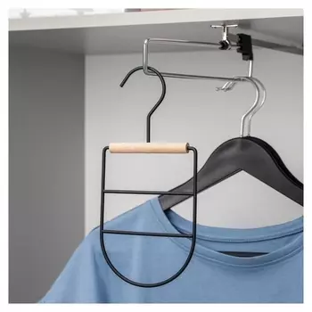 Вешалка для ремней и шарфов Savanna Wood, 11,3×24×1,1 см, цвет чёрный