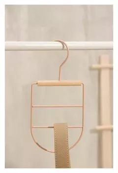 Вешалка для ремней и шарфов Savanna Wood, 11,3×24×1,1 см, цвет розовый