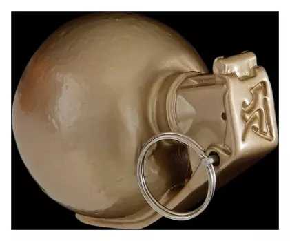 Вешалка-лимонка золотая, 8 × 12 × 9 см