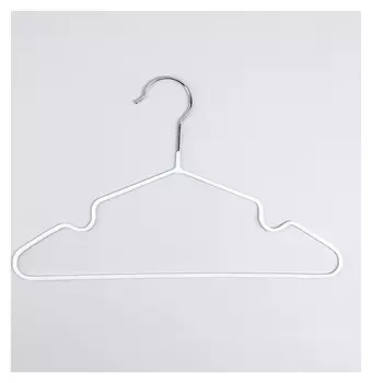 Вешалка-плечики для одежды детская с антискользящим покрытием, размер 30-34, цвет белый
