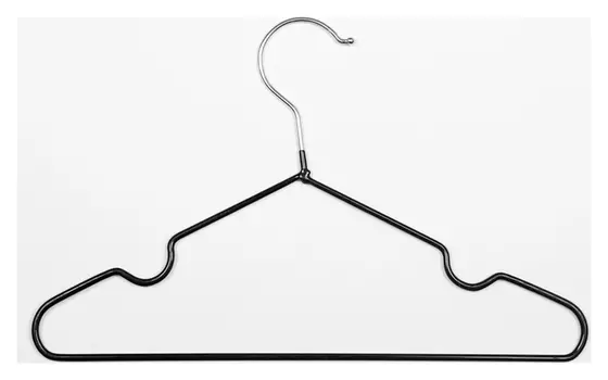 Вешалка-плечики для одежды детская с антискользящим покрытием, размер 30-34, цвет чёрный