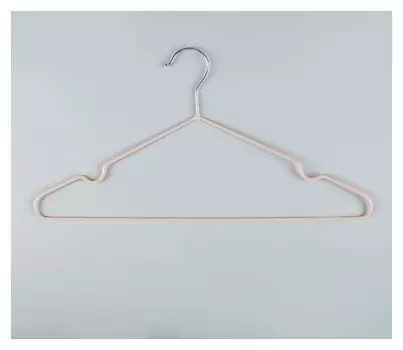 Вешалка-плечики для одежды доляна, размер 40-44, антискользящее покрытие, цвет европейский коричневый