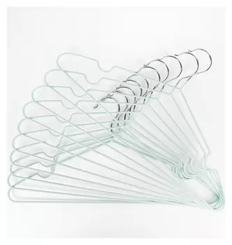 Вешалка-плечики для одежды доляна, размер 40-44, антискользящее покрытие, цвет европейский зелёный