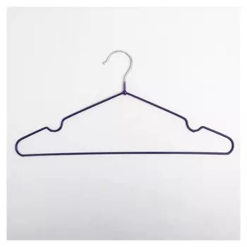 Вешалка-плечики для одежды доляна, размер 40-44, антискользящее покрытие, цвет сиреневый