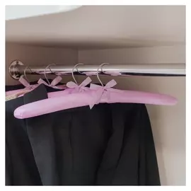 Вешалка-плечики для одежды мягкая «Атлас», размер 40-44, цвет сиреневый