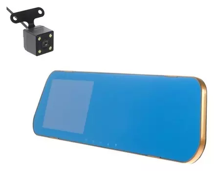 Видеорегистратор Torso, две камеры, HD 1080p, размер 31х8 см, TFT 4.3, обзор 120°