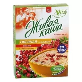 Vita "Живая Каша" овсяная с отрубями и клюква с пребиотиками
