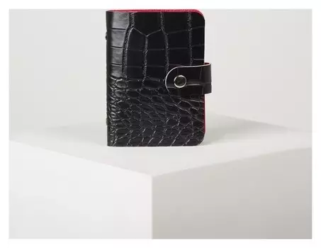 Визитница, 12 листов, цвет чёрный