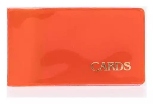 Визитница, 18 листов, цвет красный