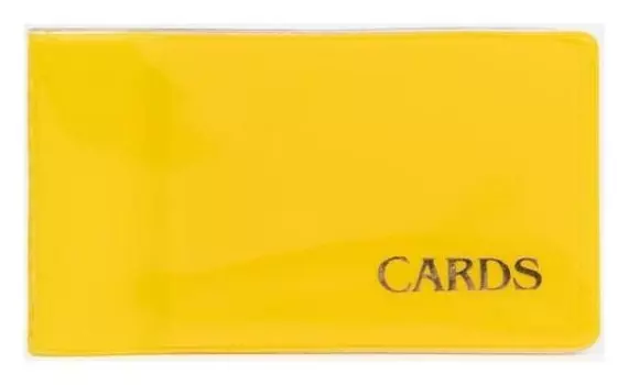 Визитница, 18 листов, цвет жёлтый
