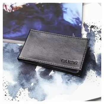 Визитница горизонтальная, 1 ряд, 18 листов, цвет чёрный