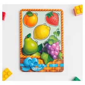 Вкладыши "Больше-меньше. корзина с фруктами №2"