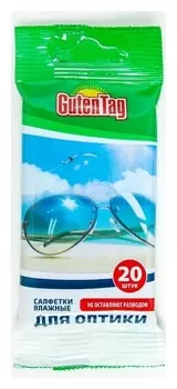 Влажные салфетки Guten Tag, для оптики, 20 шт.