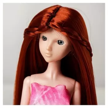 Волосы для кукол «Прямые с косичками» размер маленький, цвет 13