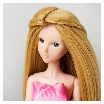 Волосы для кукол «Прямые с косичками» размер маленький, цвет 86