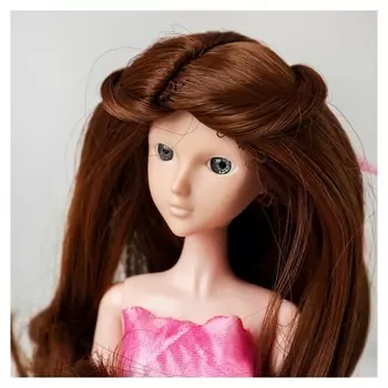 Волосы для кукол «Волнистые с хвостиком» размер маленький, цвет 12В