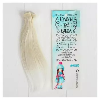 Волосы - тресс для кукол «Прямые» длина волос: 20 см, ширина: 100 см, №lsa005