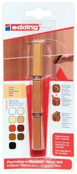 Воск для ремонта мебели Edding 8901 набор 3 шт., бук (3 оттенка), шпатель