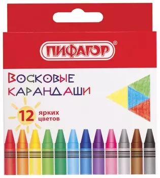 Восковые карандаши Солнышко 12 цветов