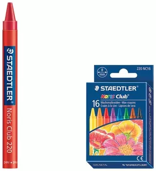 Восковые мелки "Noris Club", 16 цветов, картонная упаковка, европодвес