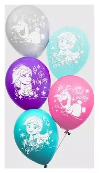 Воздушные шары "Cool Party", холодное сердце (Набор 5 шт) 12 дюйм