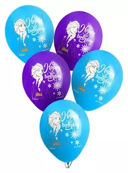 Воздушные шары цветные "Эльза", холодное сердце, 12 дюйм (Набор 50 шт)