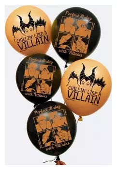 Воздушные шары "Perfect B-day With Villains", злодейки (Набор 25 шт) 12 дюйм