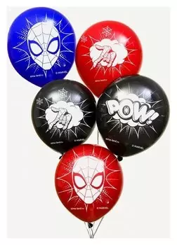 Воздушные шары "Pow", человек-паук (Набор 25 шт) 12 дюйм
