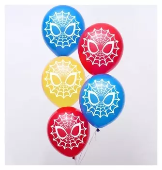Воздушные шары "Spider-man", человек-паук, 12 дюйм (Набор 25 шт)