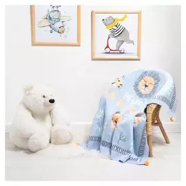 Вязаный плед «Крошка Я» African Friends, 90х90 см