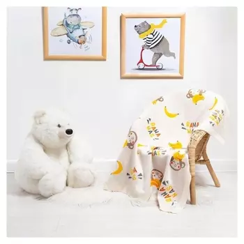 Вязаный плед «Крошка Я» Bananas, 90х90 см