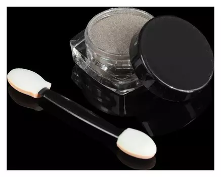 Втирка «Кошачий глаз» для декора, с аппликатором, цвет серебристый