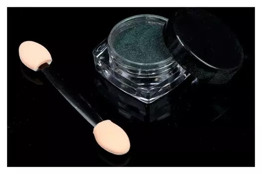 Втирка «Кошачий глаз» для декора, с аппликатором, цвет зелёный