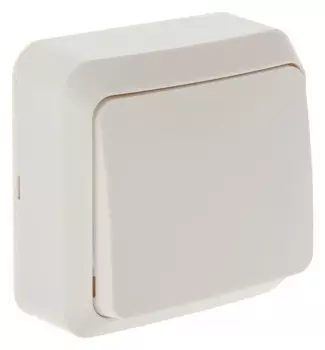 Выключатель Smartbuy "Юпитер", 10 А, 1 клавиша, наружный, белый